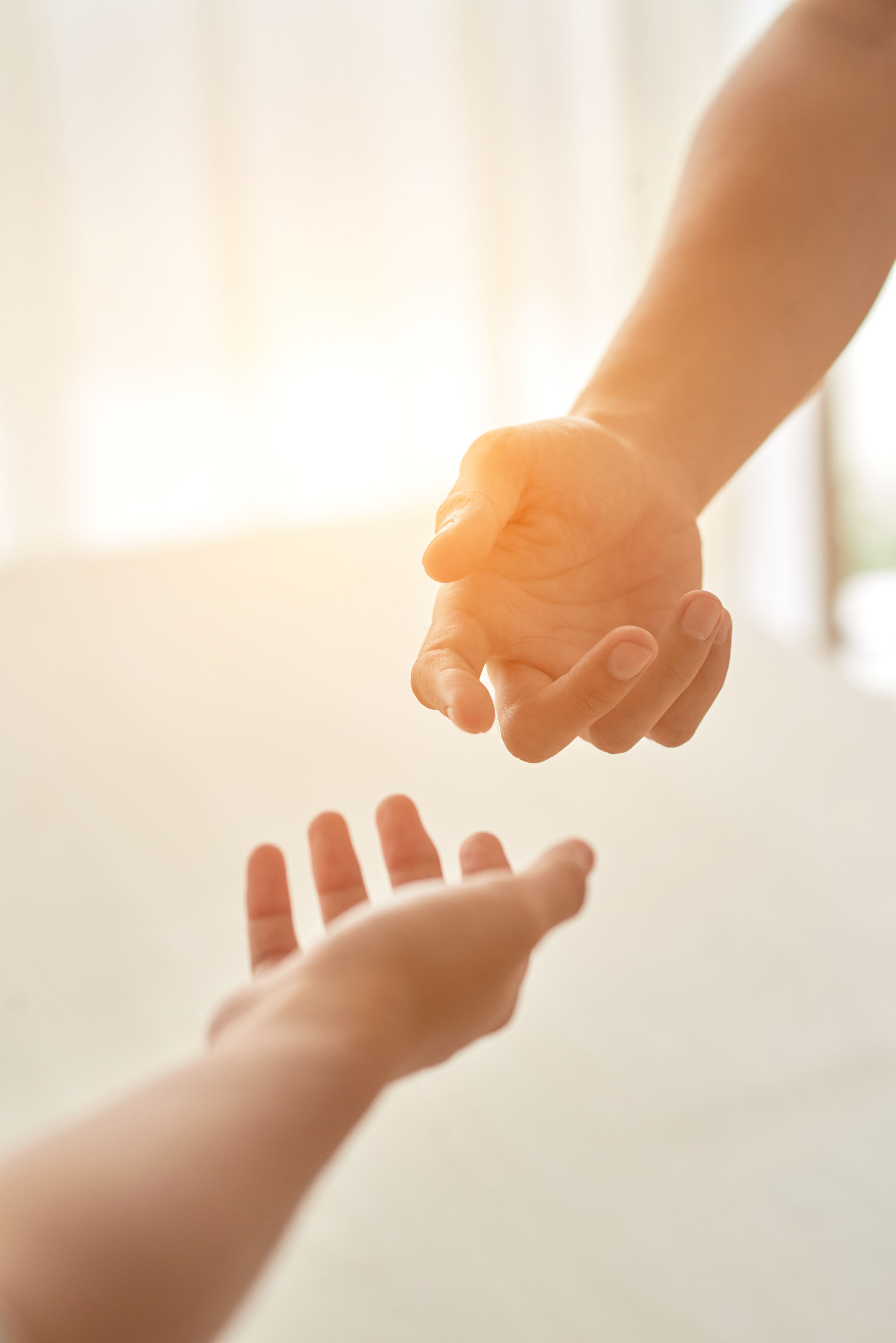 Hands of couple